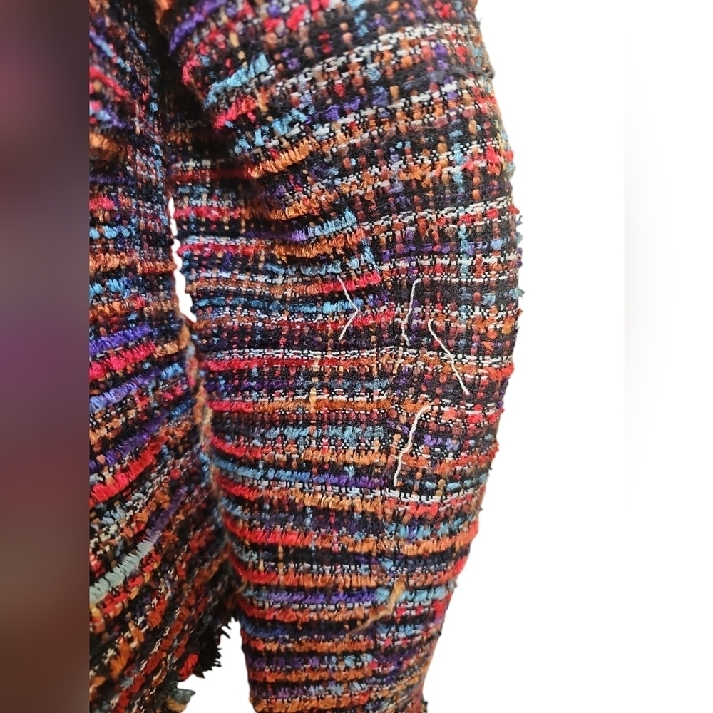 Hearts Of Palm Womens Size 16 Multicolor Shag Blazer Jacket - Picture 4 of 5
